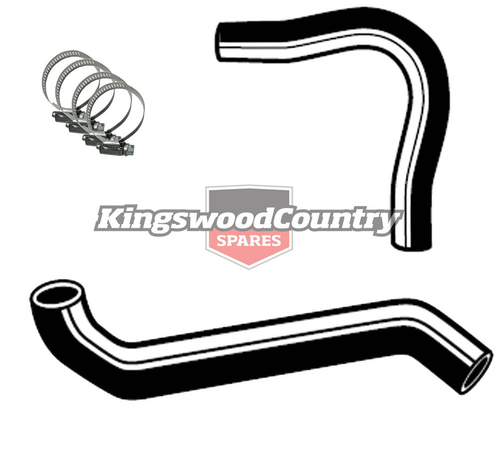 Holden Service Radiator Hose +Clamp Kit HQ HJ HX 6cyl 173 202 With Air Con - KH6-a