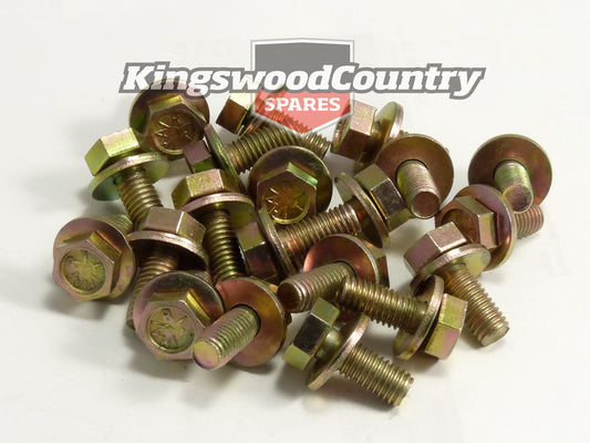Holden WB Panel Bolt Set x20 METRIC  guard  fender  bolts  nut zinc - 10051