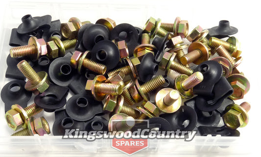 Holden WB Panel Bolt + Speed Nut 60pce Kit guard fender screw clip fitting - 10076
