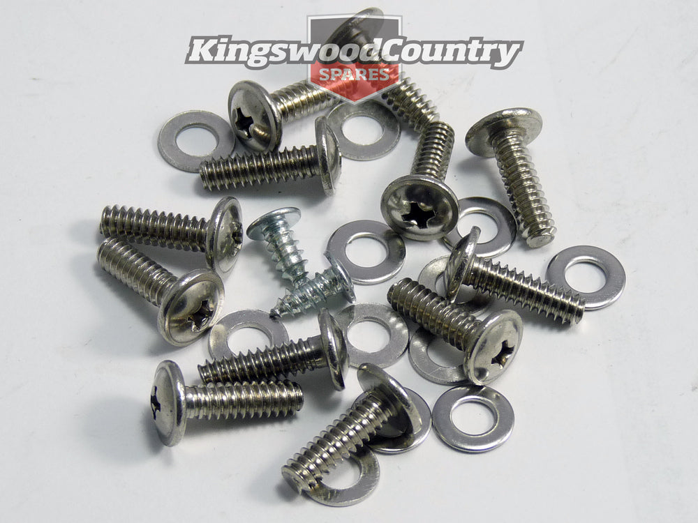 Holden Wheel Arch Moulding Kit Stainless Screw Pan Head + Washer HQ HJ HX HZ WB - 10080