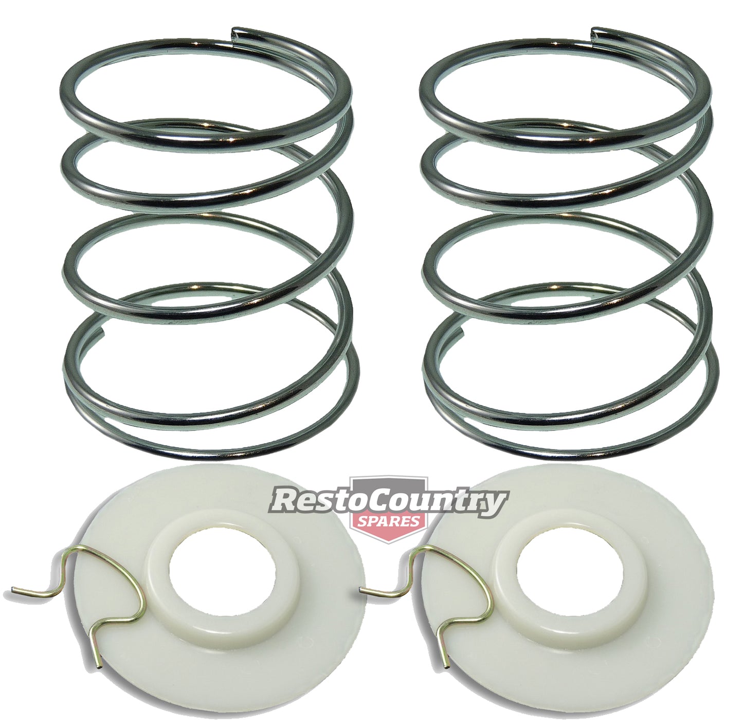 Holden Window Winder Backing Plate + Spring + Clip x2 FE - WB Torana LC LJ LH LX - 10082