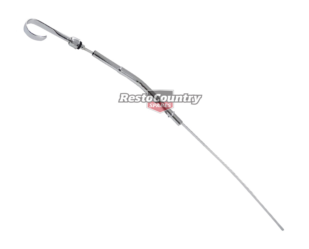 Chev Chrome Engine Oil Dip Stick + Housing Small Block dipstick - 101231