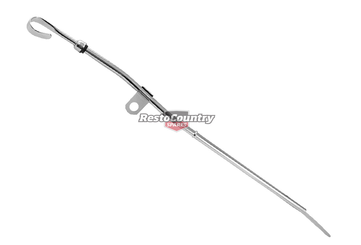 Ford V8 Chrome Engine Oil Dip Stick + Housing  351 Cleveland  dipstick - 101233