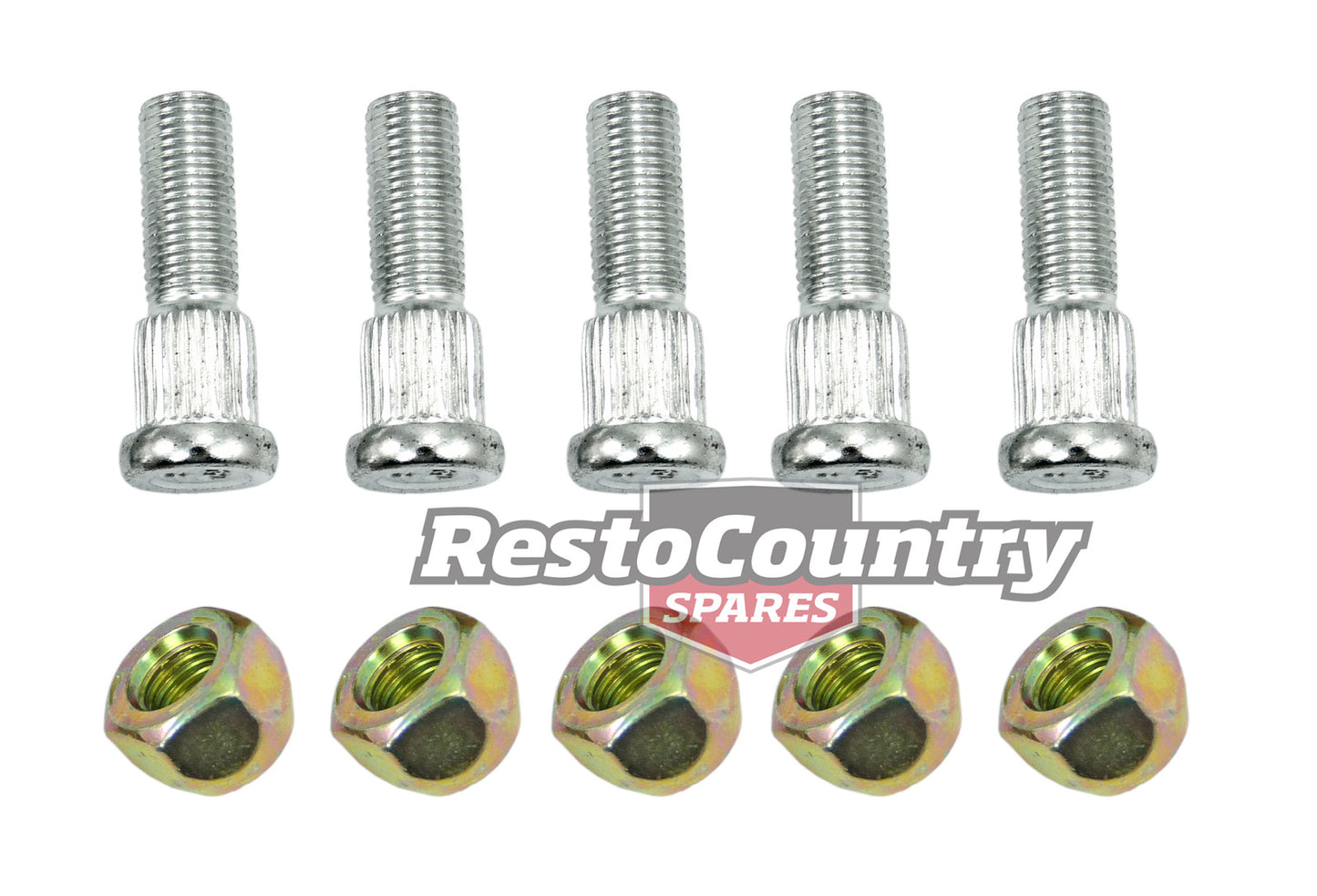 Holden Front Wheel Stud + Nut Kit x5 DISC DBA Rotor HQ HJ HX HZ WB LH LX - 10157