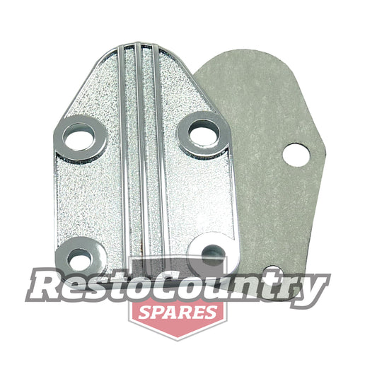 Chev Fuel Pump Block Off Plate + Gasket Small Block SB 350 petrol cover - 101852