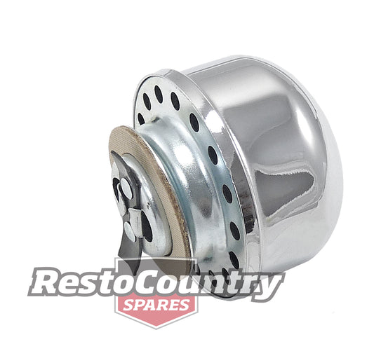 Chev / Ford Chrome Oil Cap Vented TWIST on 6 Cyl V8 rocker engine breather - 101937