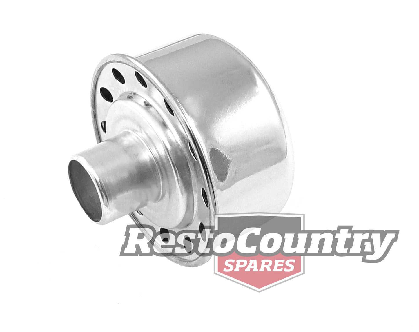 Holden Chrome Oil Cap Vented / Breather PUSH in 1" Neck 6Cyl V8 rocker engine - 101939