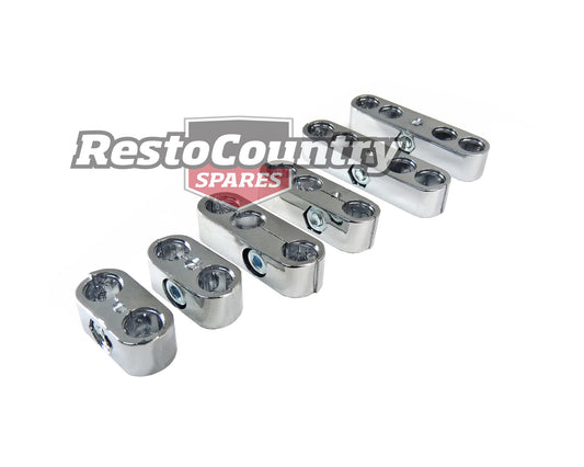 8mm Spark Plug Lead Wire Separator Set PRO STYLE Chrome ignition 4 -6cyl V8 clip - 102044