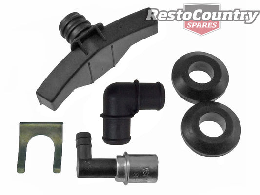 Holden V8 PCV Valve + Breather + Filter Kit HQ HJ HX HZ WB LH-UC VB VC VH VK VL - 10209