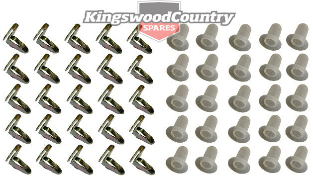 Holden Door Trim Clips +Plugs / Socket HQ HJ HX HZ WB LC LJ LH LX UC x50 (2 door) - 10220