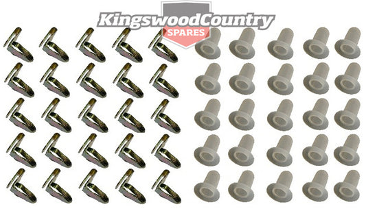 Holden Door Trim Clips +Plugs / Socket HQ HJ HX HZ WB LC LJ LH LX UC x50 (2 door) - 10220