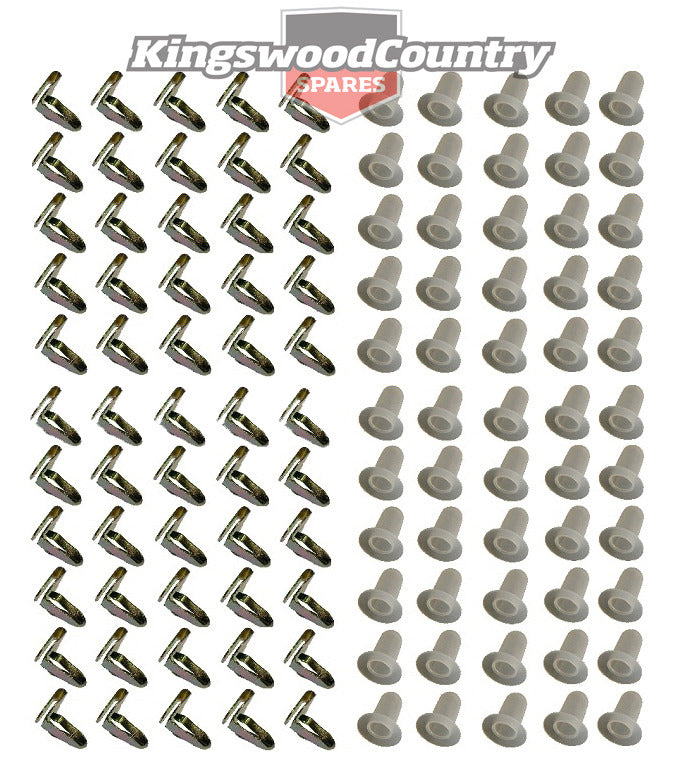 Holden Door Trim Clips+Plugs/Socket HD-HR HK-HG HQ-WB LC-LX UC x110pcs (4 doors) - 10221