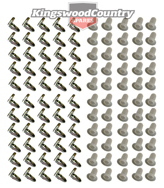 Holden Door Trim Clips+Plugs/Socket HD-HR HK-HG HQ-WB LC-LX UC x110pcs (4 doors) - 10221