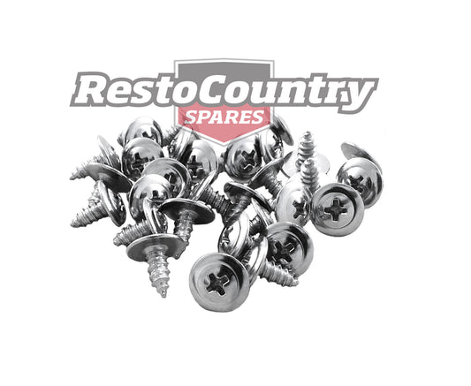 Holden Scuff Panel / Plate Screws Kit x30 CHROME HQ HJ HX HZ WB NEW - 10229