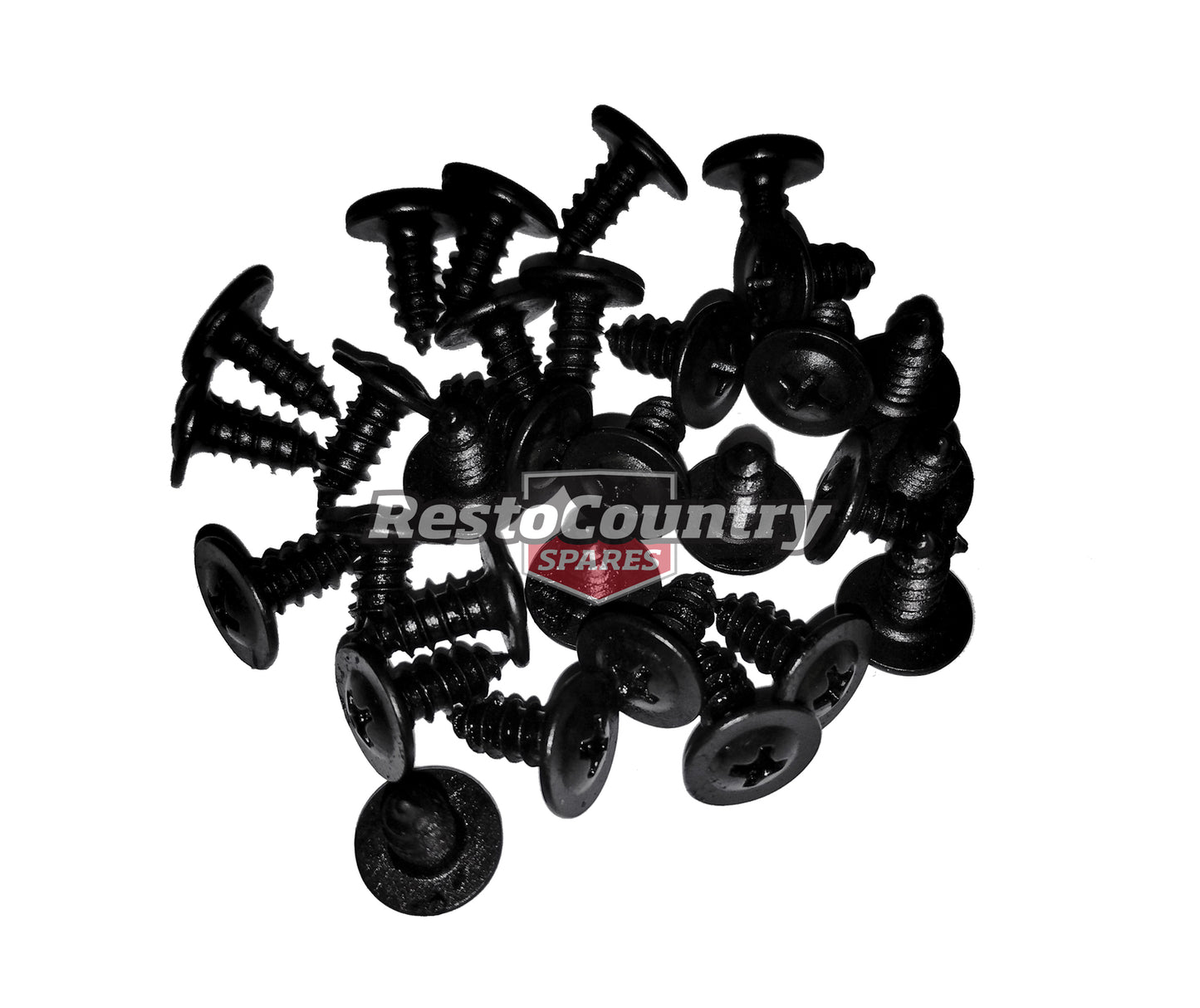 Holden Scuff Panel / Plate Screws Kit x30 BLACK HQ HJ HX HZ WB - 10230
