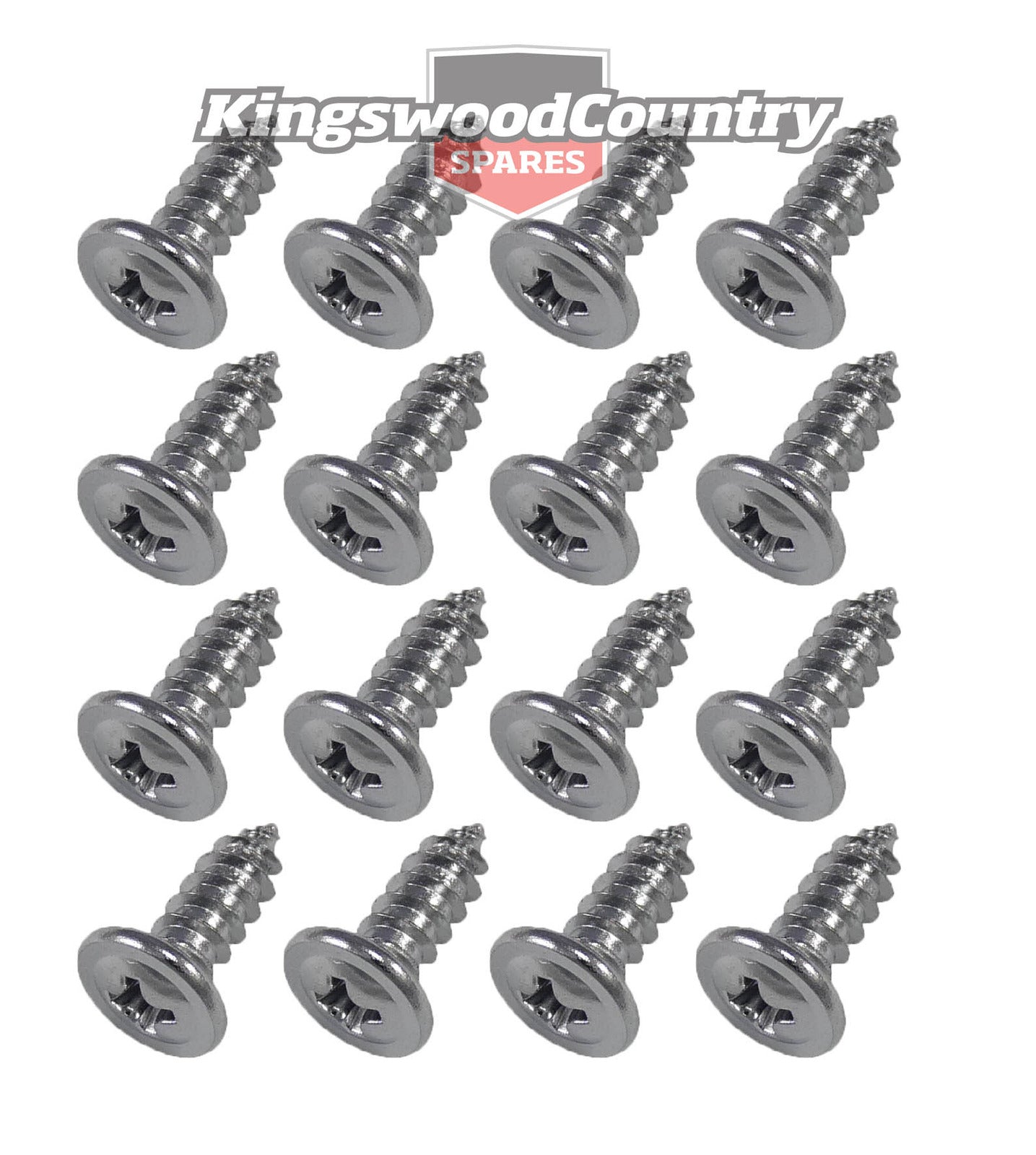 Holden Rear Wheel Arch Mould Retainer Screw Set x16 Chrome WB nut - 10263