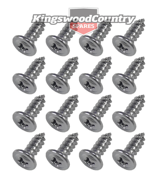 Holden Rear Wheel Arch Mould Retainer Screw Set x16 Chrome WB nut - 10263