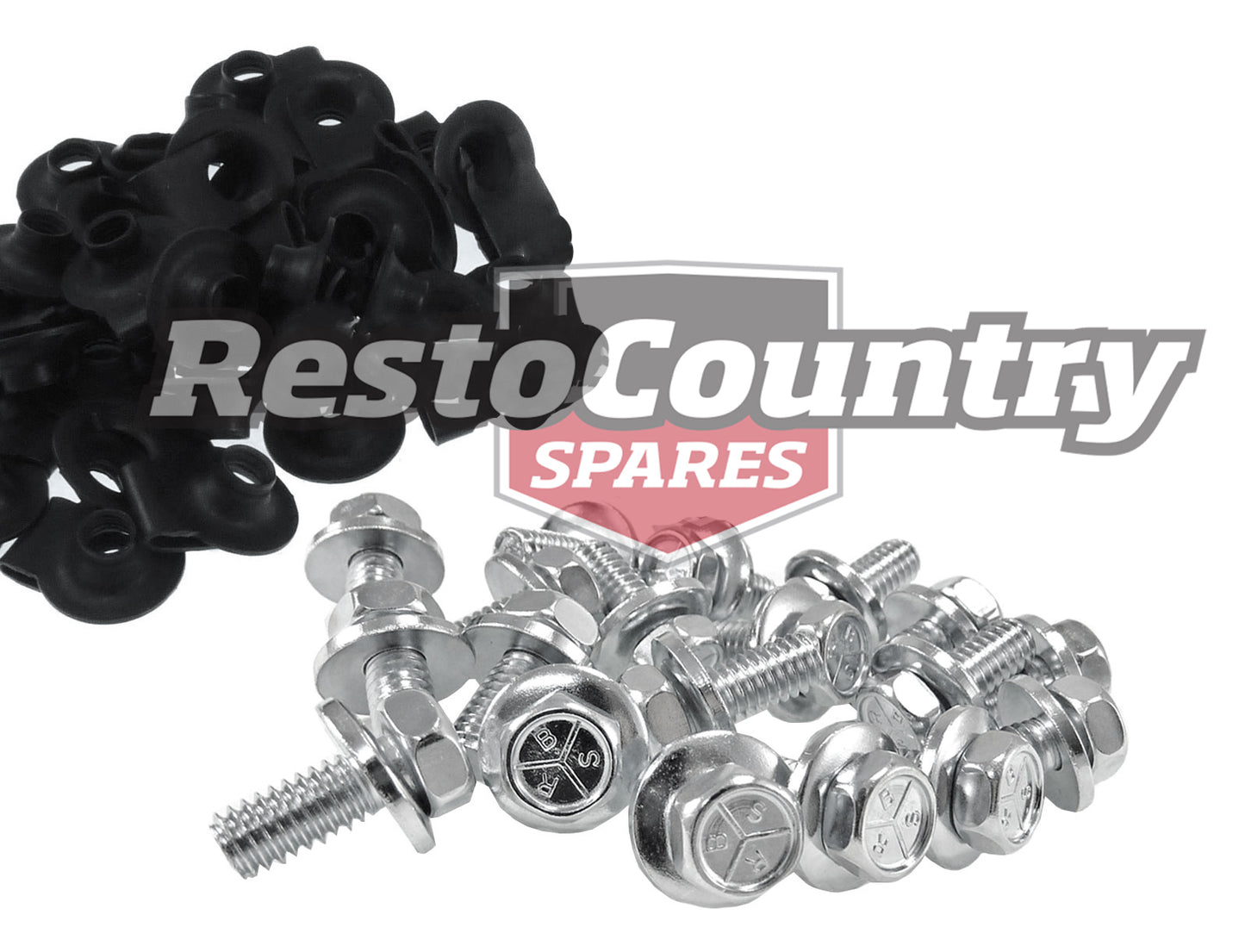 Holden Silver ZINC Guard Panel Bolt +Speed Nut Kit HQ HJ HX HZ Torana LH LX UC - 10270