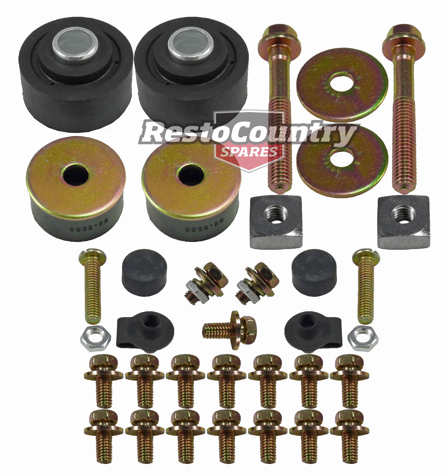 Holden Radiator Support Mount Kit HQ HJ HX HZ Bush + Bolts + Bonnet Adjuster - 10312