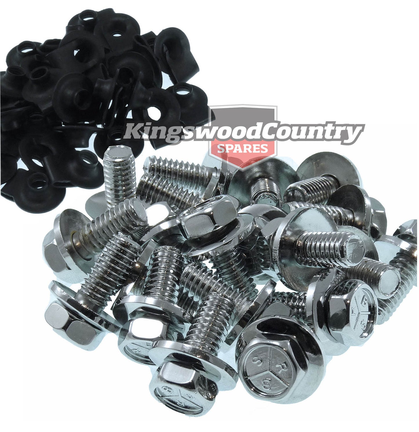 Holden Panel Bolt Kit CHROME HQ HJ HX HZ x20 Guard Fender Speed nut - 10331