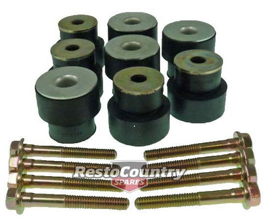 Holden Sedan Wagon Coupe Body Mount Rubber Bush + Bolts Kit HQ HJ HX HZ WB chassis - 10396