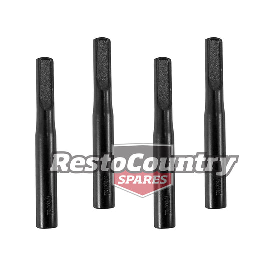 Ford Door Lock Knob Set x4 HEADLESS Black Die Cast Suit Most Ford - 111440