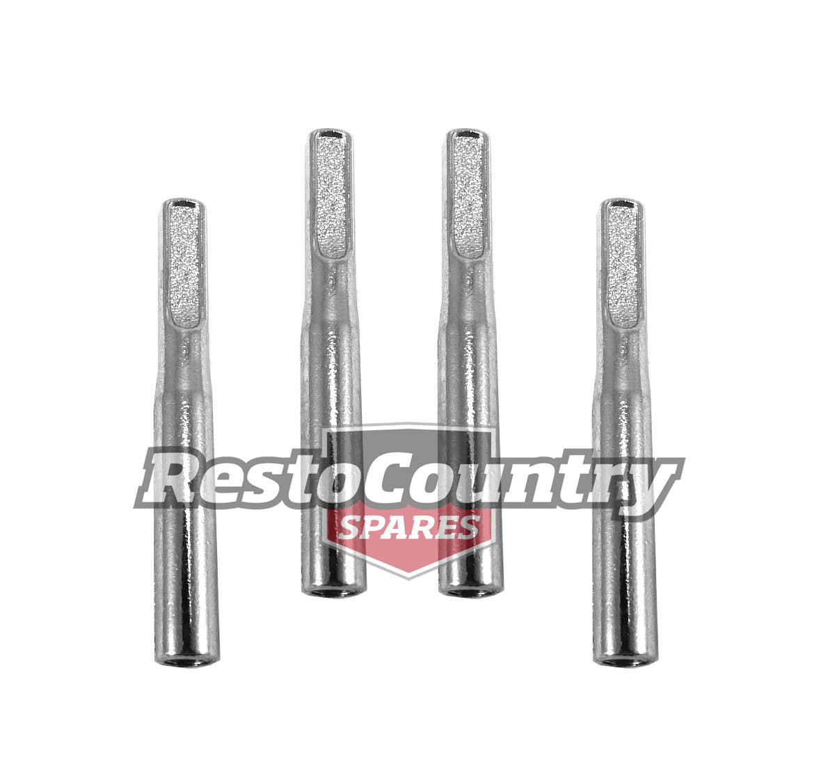 Ford Door Lock Knob Set x4 HEADLESS Chrome Die Cast Suit Most Ford - 111444
