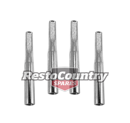 Ford Door Lock Knob Set x4 HEADLESS Chrome Die Cast Suit Most Ford - 111444