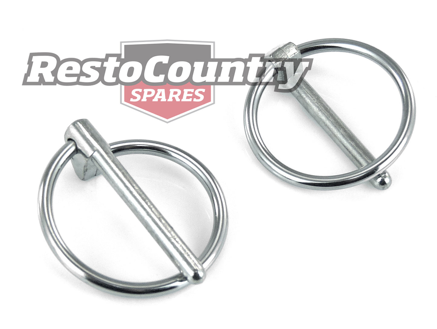 Speco Bonnet / Hood Pin Snap Ring Replacement Clip Pair x2 - Silver - 121536