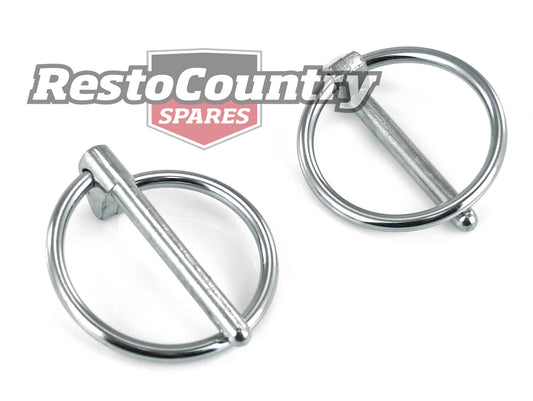 Speco Bonnet / Hood Pin Snap Ring Replacement Clip Pair x2 - Silver - 121536