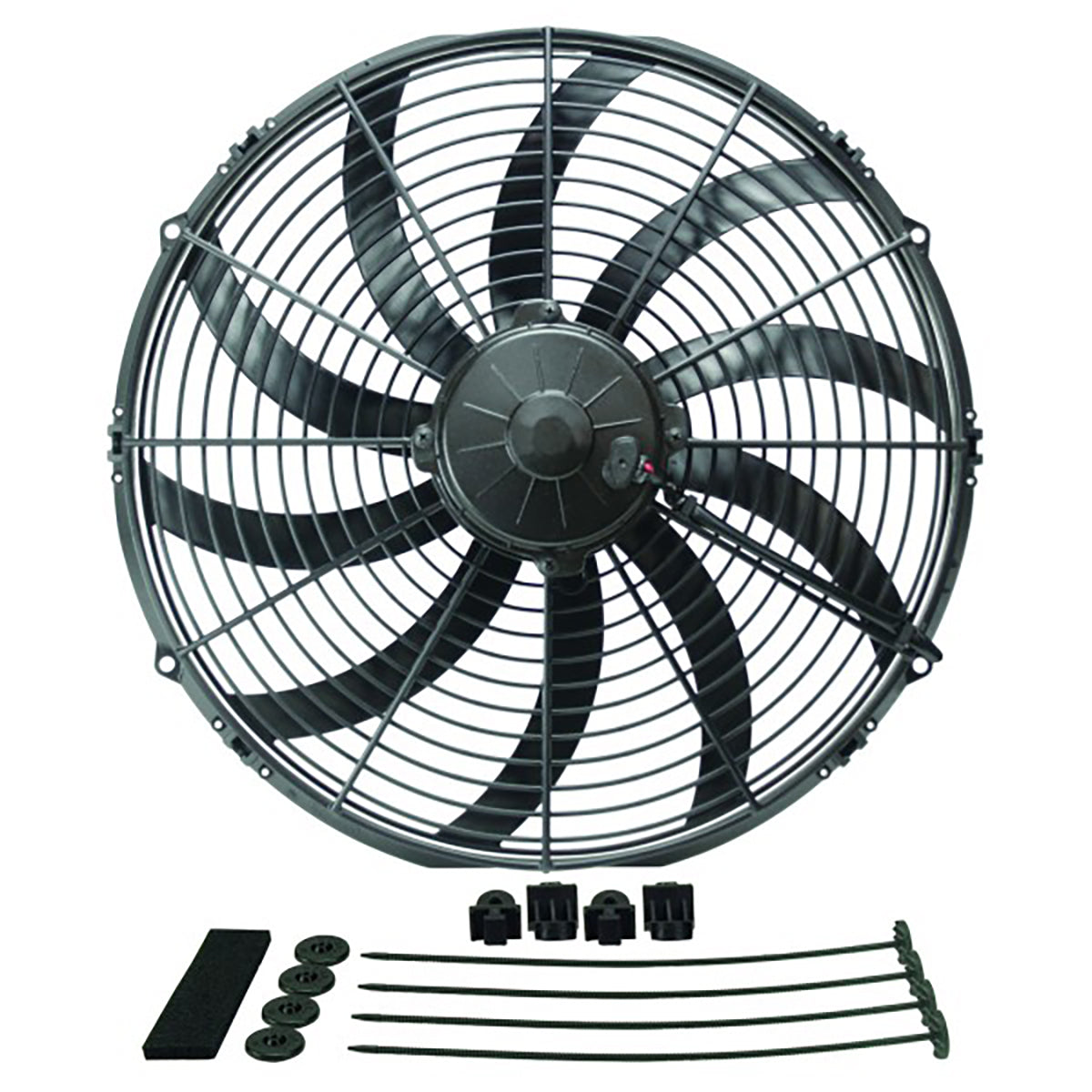 Derale High Output Curved Blade Electric Puller Fan Kit (16”) - 16116