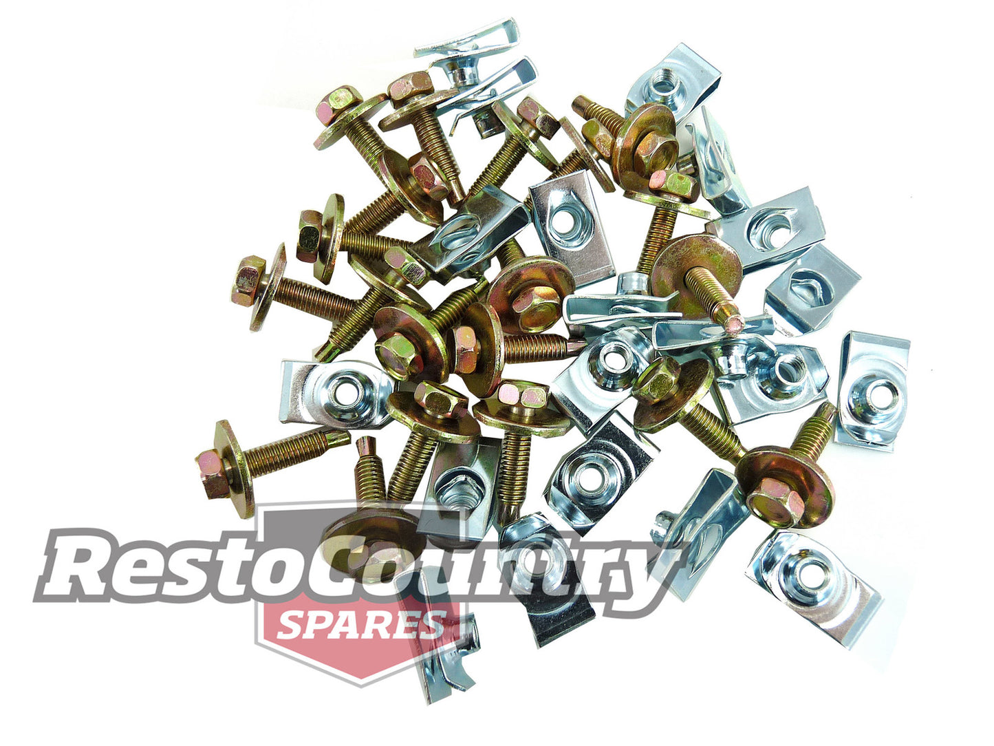 Ford Front Panel Bolt + Speed Nut Kit XD XE XF XG XH 40pcs guard fender nut clip - 20075