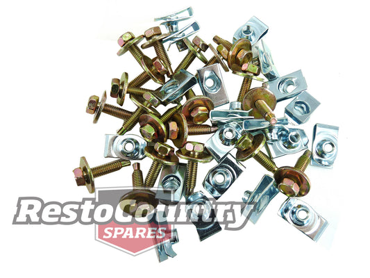 Ford Front Panel Bolt + Speed Nut Kit XD XE XF XG XH 40pcs guard fender nut clip - 20075