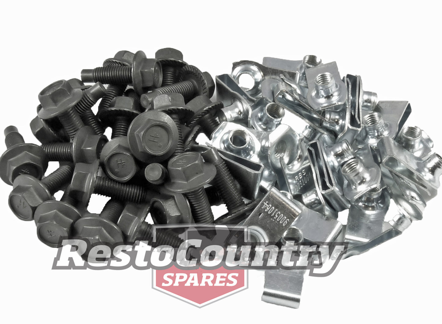 Ford Panel Bolt  + Speed Nut Kit x40 XK XL XM XP guard fender screw panel - 20262