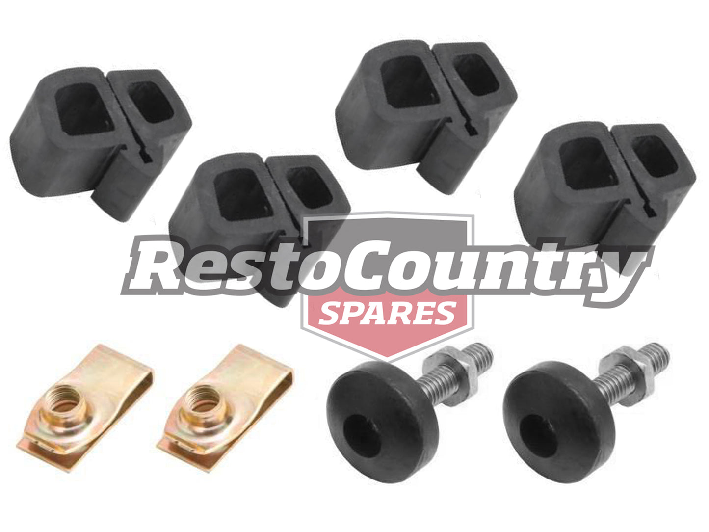 Ford Bonnet Bump Stop + Stabiliser/Height Adjuster Kit  XA XB XC ZF ZG ZH rubber - 20375