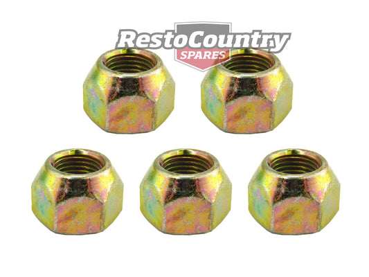 Ford Wheel Nut Set x5 suit STANDARD Steel Rim XD XE XF XG XH AU Open End - 20401