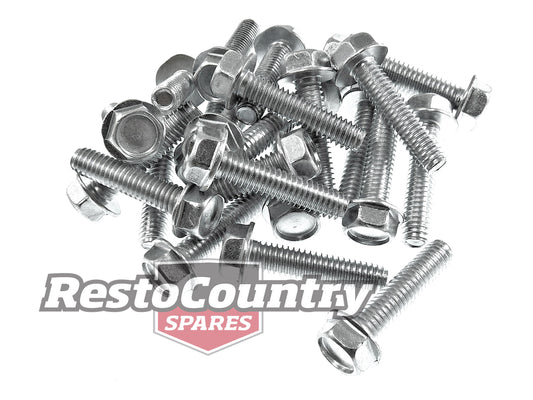 Ford Door Hinge Bolt Kit x24 XA XB XC Falcon ZF ZG ZH Fairlane bolts mount nut - 20485