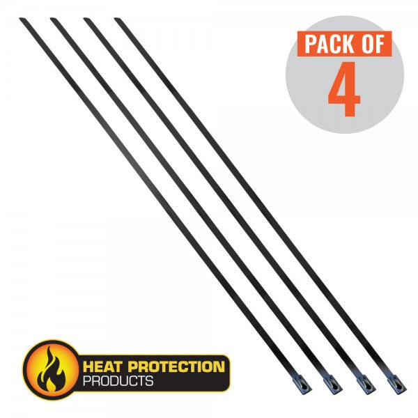 TFI Black Stainless Steel Locking Ties (4) - 214004