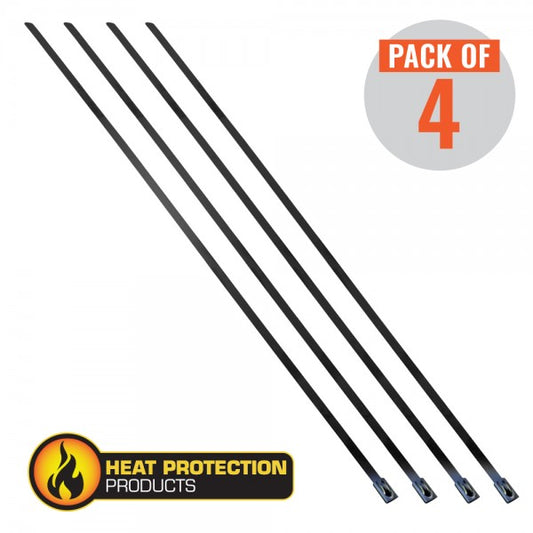 TFI Black Stainless Steel Locking Ties (4) - 214004