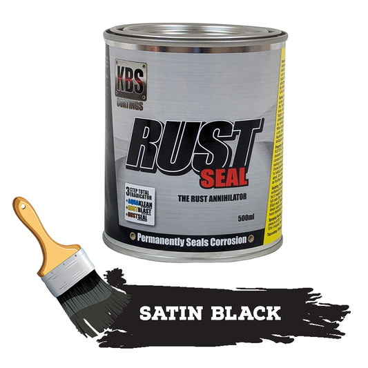 KBS RustSeal SATIN BLACK 500ml Rust Seal Paint Rust Preventive Coating - 4302