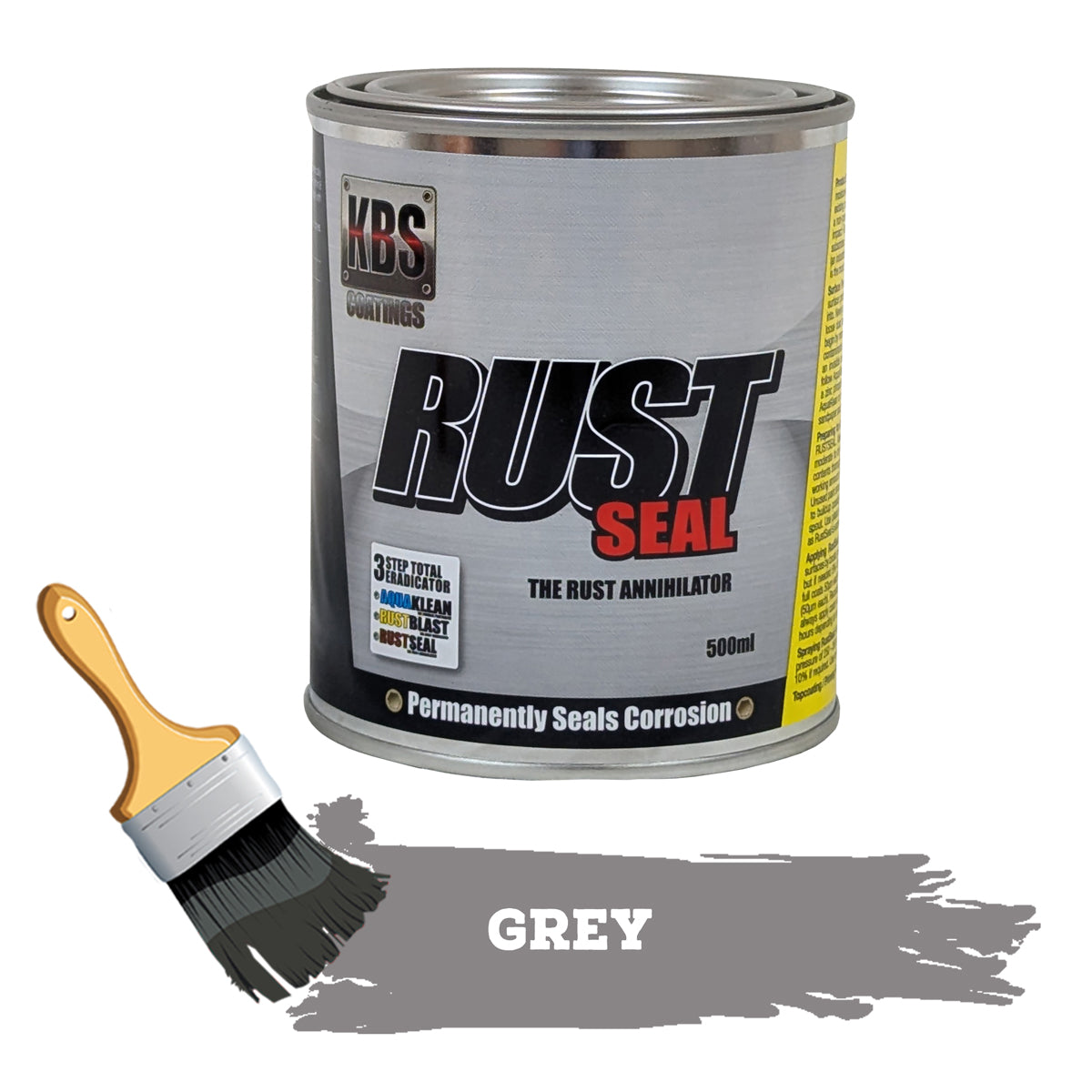 KBS RustSeal GREY 500ml Rust Seal Paint Rust Preventive Coating Resto Country - 4305