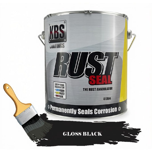 KBS RustSeal GLOSS BLACK 4 Litre Rust Seal Paint Rust Preventive Coating four - 4501