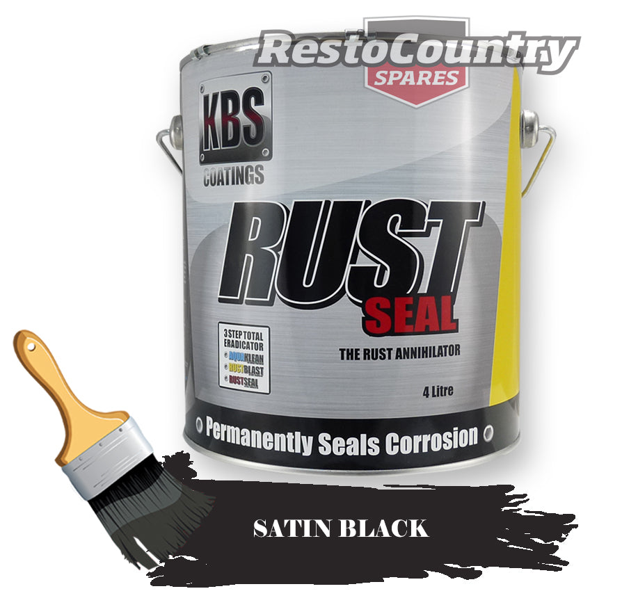KBS RustSeal SATIN BLACK 4 Litre Rust Seal Paint Rust Preventive Coating four - 4502
