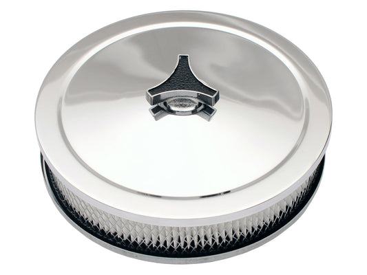 "Chrome Air Cleaner 9""X2"" Holley Standard Base - 456-921"