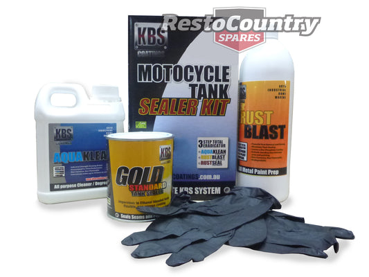 KBS Motorcycle Fuel Tank Sealer Kit SMALL 20Ltr Prevent Rust Corrosion Motorbike - 5120