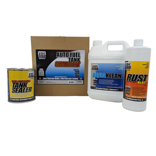 KBS Auto Car Fuel Tank Sealer Repair Kit Rust and Corrosion Prevention Degreaser - 5140