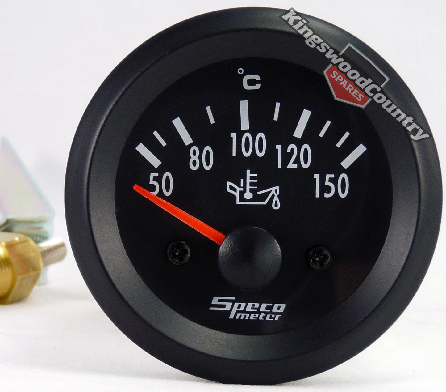 Speco 2 inch Electric Oil Temp Gauge 50-150C Black NEW instrument - 523-15