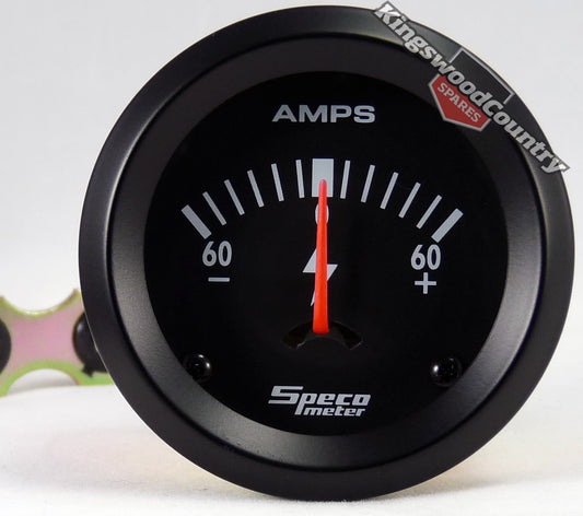 Speco 2" 60-0-60 Amp Gauge Black NEW Amps Ammeter Electrical 50mm - 523-51