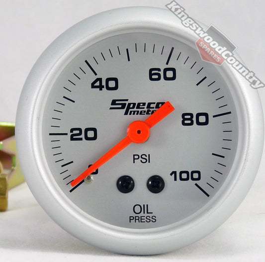 Speco 2 inch Mechanical Oil Pressure Gauge 100psi NEW instrument - 524-16