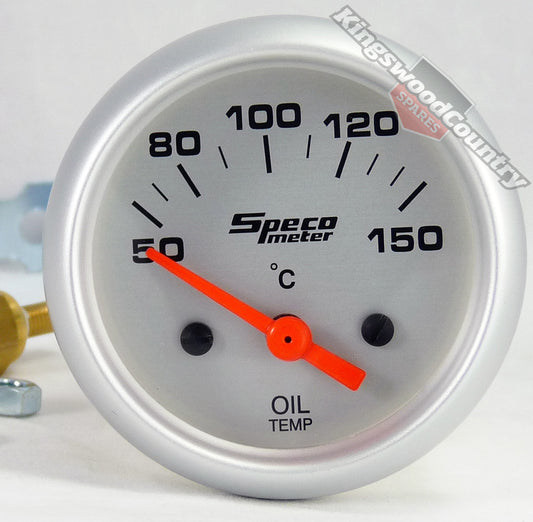 Speco 2 Electric Oil Temp Gauge 50-150C NEW temperature instrument - 524-21